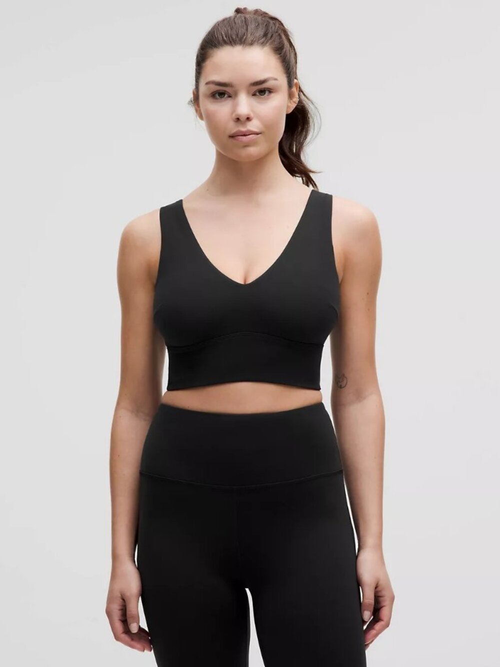 Lululemon Align V Neck Sports Bra (10 - Black)